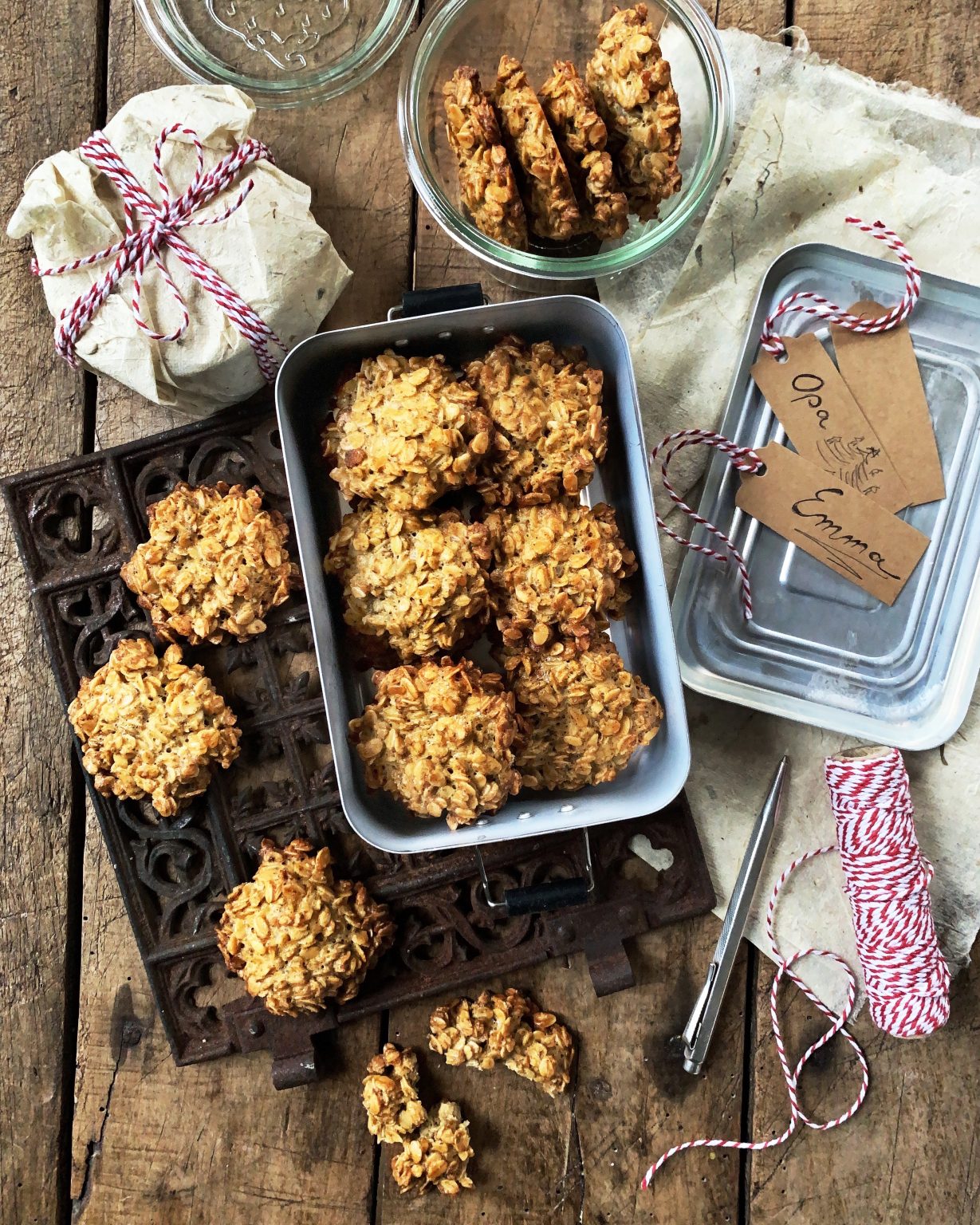 Glutenfreie Haferflocken-Plätzchen mit ganz wenig Zucker | eat sleep green